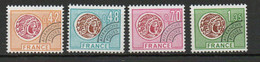 Préoblitérés Yvert N° 134 à 137 ** - Monnaies Gauloises, 4 Valeurs - 1964-1988