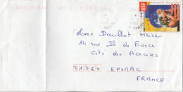 Polynésie Yvert 608 Tahiti Mahina 30/3/2000 Lettre à Epinac Saône Et Loire - Briefe U. Dokumente