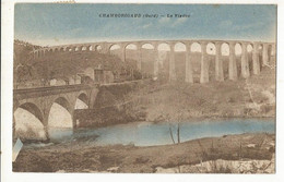 CPA, D. 61, Chamborigaud  Le Viaduc ,Ed. L. Brunel, Avec Timbre - Chamborigaud