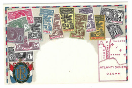 Delcampe - REPRÉSENTATION DE TIMBRES - Afrique Occidentale Française - DAHOMEY - Ed. Ottmar Zieher, Münich - Briefmarken (Abbildungen)