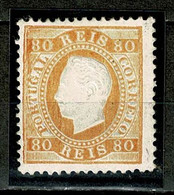 Portugal, 1870/6, # 42 Dent. 12 1/2, Tipo I, Papel Porcelana, MH - Unused Stamps