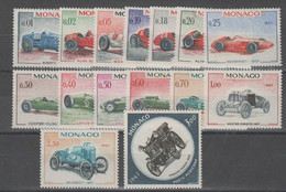 Monaco 1967 Racing Cars 15v ** Mnh (50127) - Neufs