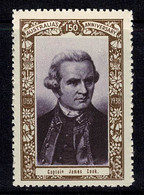 Australia 1938 Captain James Cook 150th Anniversary Cinderella MNH - Cinderelas