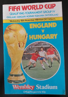 1981 ENGLAND V HUNGARY OFFICIAL MATCH PROGRAMME 18/11/1981 WORLD CUP QUALIFIER, FOOTBALL - Boeken