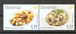 SLOVENIA  2019,GASTRONOMY,KAVLA OR TROJKA FROM THE BLOKE,SELINKA FROM THE KARST,MNH - Food