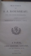 Dictionnaire De Musique JEAN-JACQUES ROUSSEAU Lefèvre 1819 - Wörterbücher