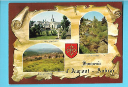 48-----AUMONT AUBRAC---souvenir---multi-vues + Blason--voir 2 Scans - Aumont Aubrac