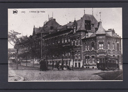 ANS HOTEL DE VILLE CARTE PHOTO Avec Tram Lion Noir - Ans