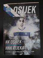NK OSIJEK - HNK RIJEKA 12.9.2020 Match Program - Other & Unclassified