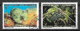 NOUVELLE  CALEDONIE   -  1980 .  Y&T N° 440 à 441 Oblitérés  .   Homard   / Langouste - Oblitérés