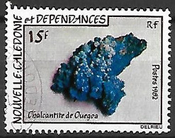 NOUVELLE  CALEDONIE   -  1982 .  Y&T N° 455 Oblitéré .  Minéral  /  Chalcantite De Ouegoa - Gebraucht