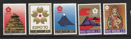 VATICAN 1970 EXPO OSAKA YVERT  N°497/501 NEUF MNH** - 1970 – Osaka (Japon)