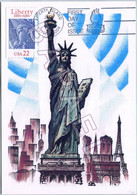 Carte Maximum (FDC) (1986) - France  - Liberty Island - 1980-1989