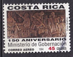 Costa Rica 1994 - Airmail - The 150th Anniversary Of Ministry Of Government And Police - Costa Rica