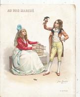 Grand Chromo , AU BON MARCHE , Illustrateur Jules Girardet ,LE SIFFLET ,  2 Scans , Frais Fr 1.85e - Au Bon Marché