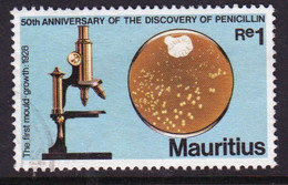 Mauritius 1978 Single Re1 Stamp To Celebrate Discovery Of Penicillin - Maurice (1968-...)