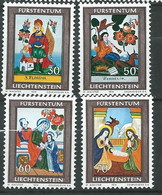 Liechtenstein   Série     Yvert N° 558   à  561  **,  4  Valeurs Neuves Sans Charnière  -  Ay 16806 - Service