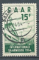 Sarre YT N°327 Foire Internationale 1954 Oblitéré ° - Used Stamps