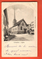 ZBA-03 Cortaillod L'Eglise Et Le Village. Circulé En 1901, Précurseur - Cortaillod