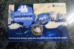 2 Pounds 200 Years Discovery Of Antarctica 2020 British Antarctic Territory Bi-Metal - Nieuwe Sets & Proefsets