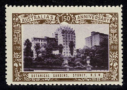 Australia 1938  Botanical Gardens, Sydney - NSW 150th Anniversary Cinderella MNH - Werbemarken, Vignetten