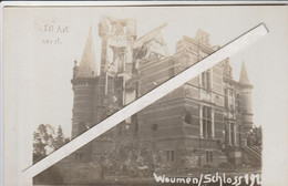 Woumen , Schloss 1915 ? ,( Diksmuide , Dixmude ), Fotokaart ; 1914-1918 - Diksmuide