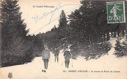 Le Lioran        15         Skieurs à Travers La Forêt       (Voir Scan) - Autres & Non Classés