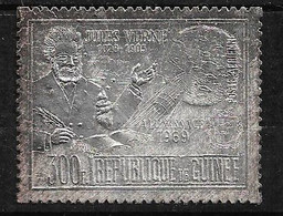 Guinée Sur Feuille Argent Poste Aérienne Jules Verne Et Apollo XI  Neuf * * B/TB  MNH F/VF  Le Moins Cher Du Site ! - Guinea (1958-...)