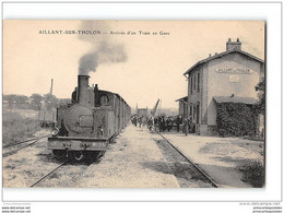 CPA 89 Aillant Sur Tholon La Gare Et Le Train Tramway Ligne De Joigny Toucy - Aillant Sur Tholon