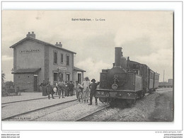 CPA 89 Saint Valerien La Gare Et Le Train Tramway Ligne De Sens Egreville - Saint Valerien