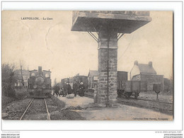 CPA 22 Lanvollon La Gare Et Le Train Tramway Ligne De Treguier Lannion - Lanvollon