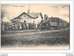 CPA 18 Gracay La Gare Et Le Train Tramway Ligne D' Issoudun Vierzon - Graçay