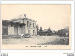 CPA 18 Dun Sur Auron La Gare Et Le Train Treamway Ligne De Bourges Laugere - Dun-sur-Auron