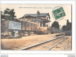 CPA 03 Saint Aubin Le Monial La Gare Et Le Train Tramway Ligne De Moulins Cosne - Andere Gemeenten