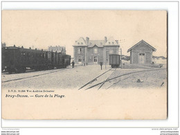 CPA 59 Bray Dunes La Gare Et Le Train Tramway Ligne D' Hondschoote Bray Dunes - Bray-Dunes