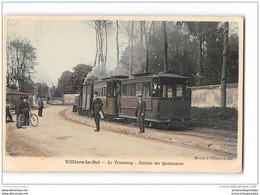 CPA 95 Villiers Le Bel Quinconces La Station Du Train Tramway - Villiers Le Bel