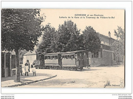 CPA 95 Gonesse Laiterie De La Gare Et Le Train Tramway De Villiers Le Bel - Gonesse