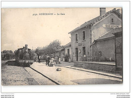 CPA 71 Gueugnon La Gare Et Le Train Tramway Ligne De Digoin Etang - Gueugnon