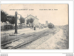 CPA 17 Aulnay De Saintonge La Gare Et Le Train Tramway Ligne De St Jean D'Angely St Saviol - Aulnay