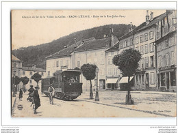 CPA 88 Raon L'Etape La Haltes Rue Jules Ferry Et Le Train Tramway Ligne De Raon Est Raon Sur Plaine - Raon L'Etape