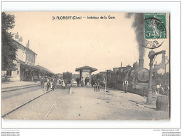 CPA 18 St Saint Florent Sur Cher La Gare Et Le Train - Saint-Florent-sur-Cher