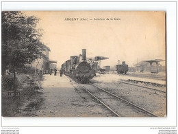 CPA 18 Argent La Gare Et Le Train - Argent-sur-Sauldre