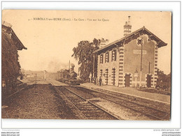 CPA 27 Marcilly Sur Eure La Gare Et Le Train - Marcilly-sur-Eure