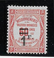 France Taxe N°53 - Neuf * Avec Charnière - TB - 1859-1959 Nuevos