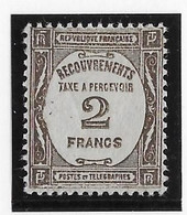 France Taxe N°62 - Neuf * Avec Charnière - TB - 1859-1955 Postfris