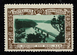 Australia 1938 The Hawkesbury River Bridge - NSW 150th Anniversary Cinderella MNH - Cinderella