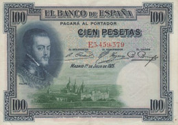 (B0083) SPAIN, 1925 (1936). 100 Pesetas. P-69c. VF - 100 Pesetas