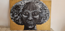 ACRYLIC PAINT AFRICAN PORTRAIT 30x40cm (hand Made) AFRICA WOMAN - Acryliques