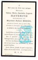 DP Hélène M. Henriette Havenith / Van Put ° Kontich 1885 † Antwerpen 1912 X Robert Meeus - Devotieprenten
