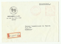 Lettre Recommandée De KIGALI (SONARWA) 1987 Vers Kigali - 16162 - Correo Aéreo